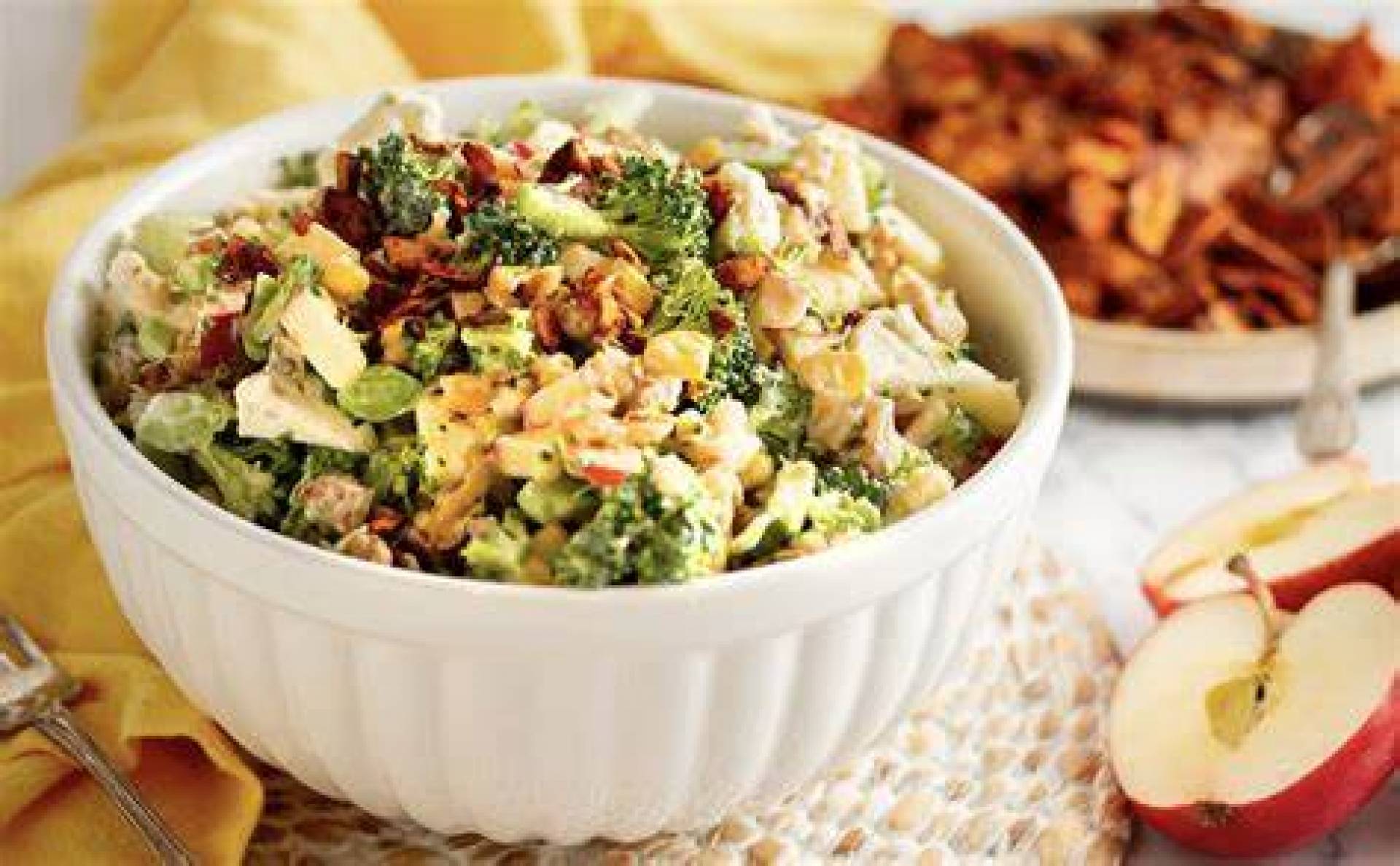 Fall Chickpea Apple Broccoli Salad