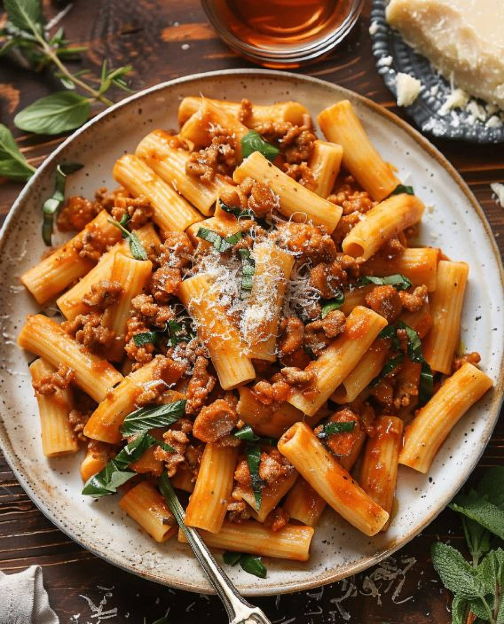 Creamy Sausage Rigatoni Pasta