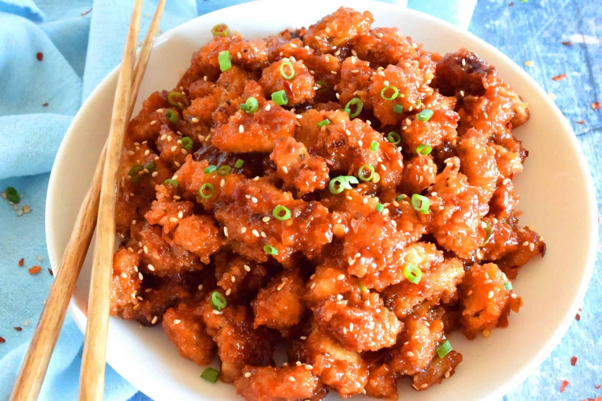 Crispy Sweet Chili Popcorn Chicken