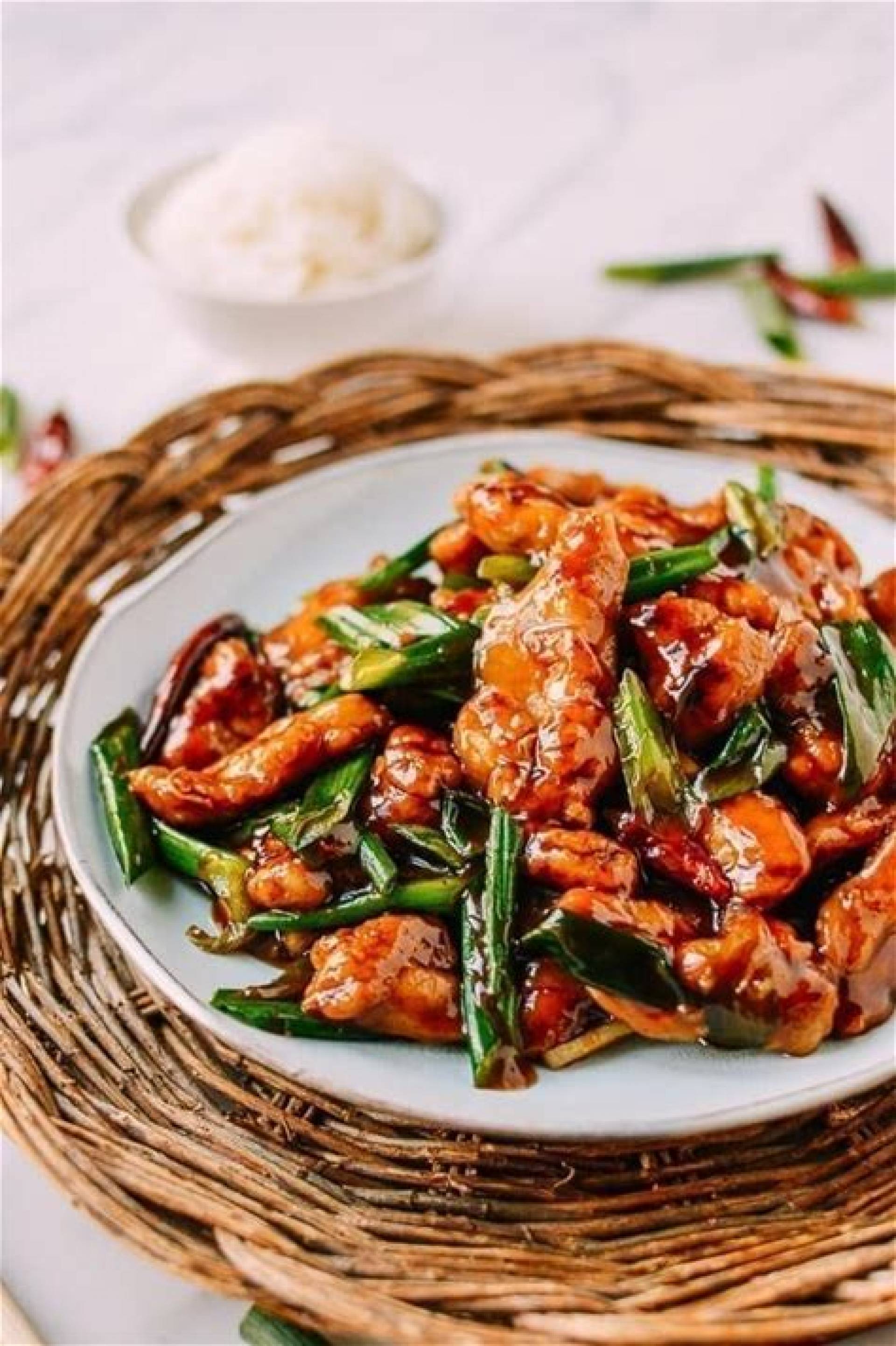 Sweet Mongolian Chicken w/ Bok Choy and White Rice