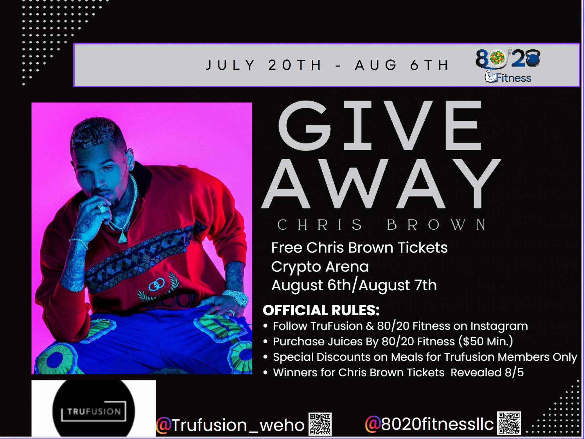 TruFusion x 80/20 Fitness - Chris Brown Giveaway